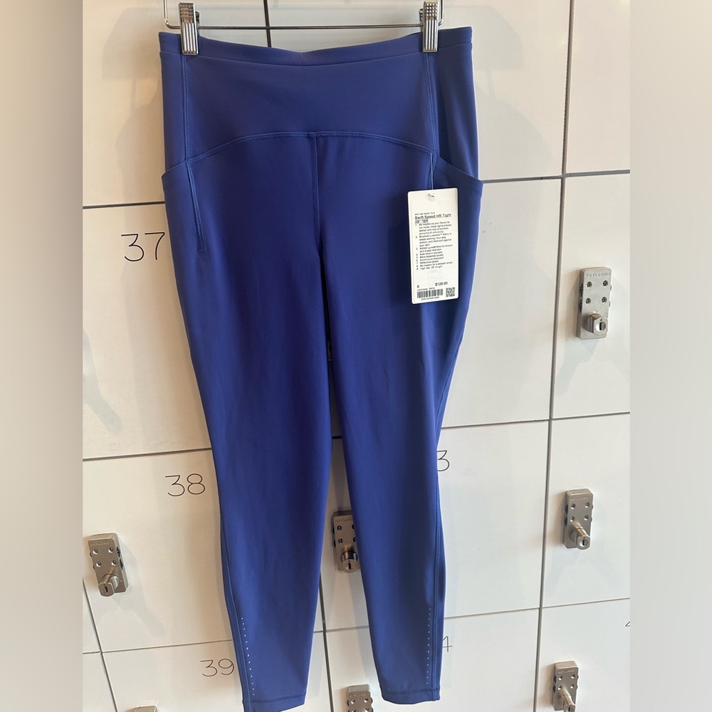 Blue High-Waisted Leggings
